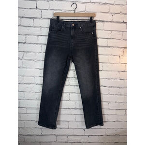 Women's GAP Jeans size 8/29R Black High Rise Straight Leg Jeans
